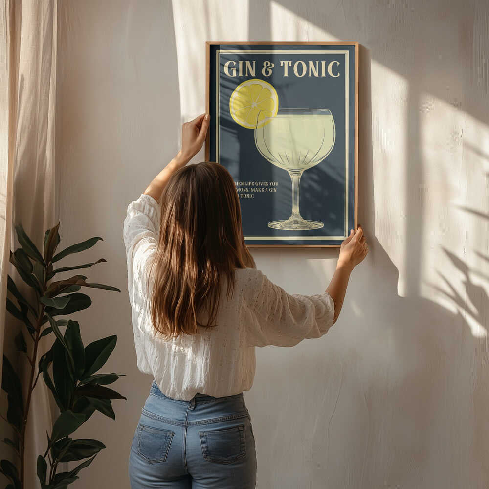 Vintage-style Gin And Tonic Artwork Poster