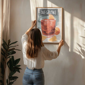 Vibrant Negroni Cocktail Poster