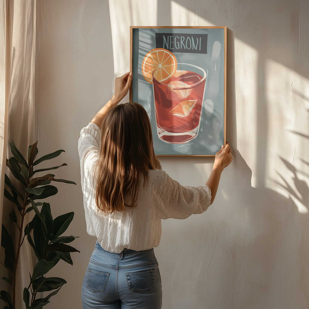 Sunset in a Glass Poster