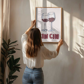 Wine Glass Cheers Poster