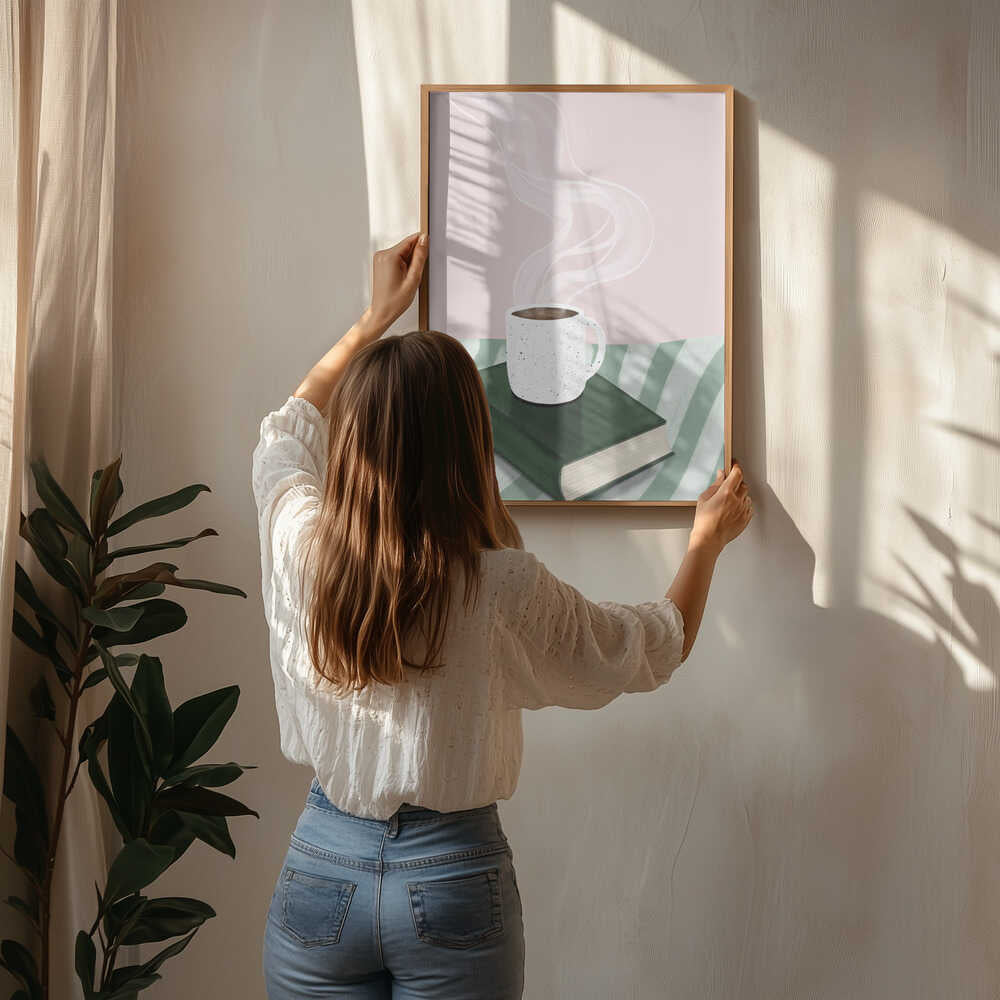 Coffee and book Poster