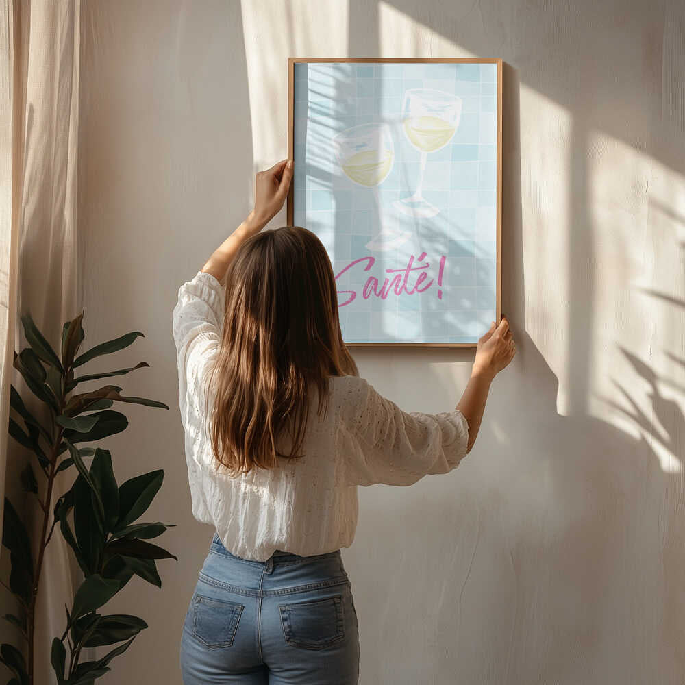 Two Glasses of Wine Poster