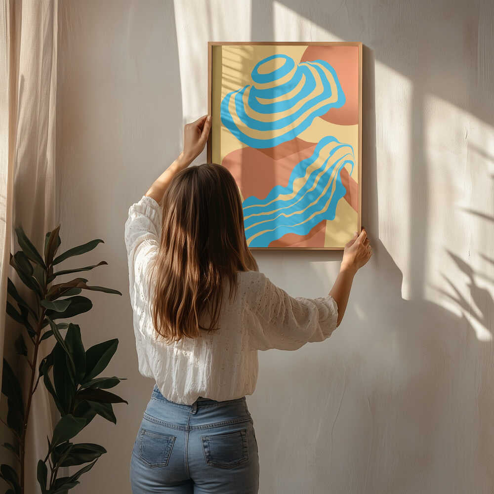 Sunlit Wavesstripe Poster