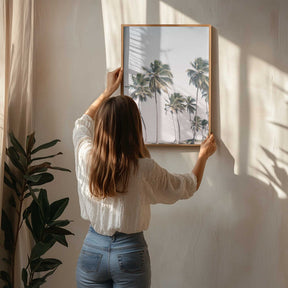 Blush Tropical Trees Poster