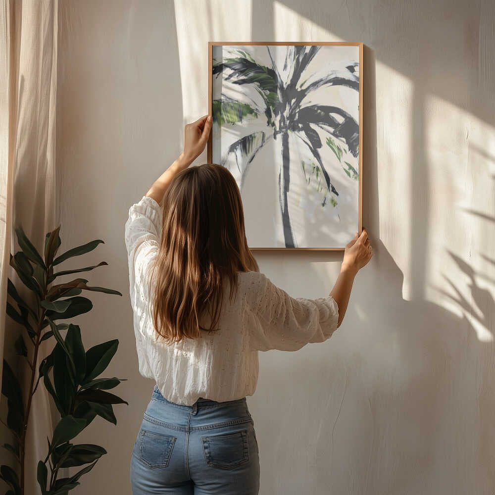 Abstract Palm Tree Poster