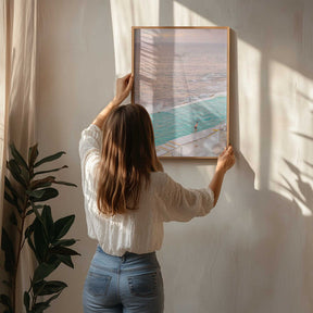 Stunning Sunset Over an Ocean Pool Poster