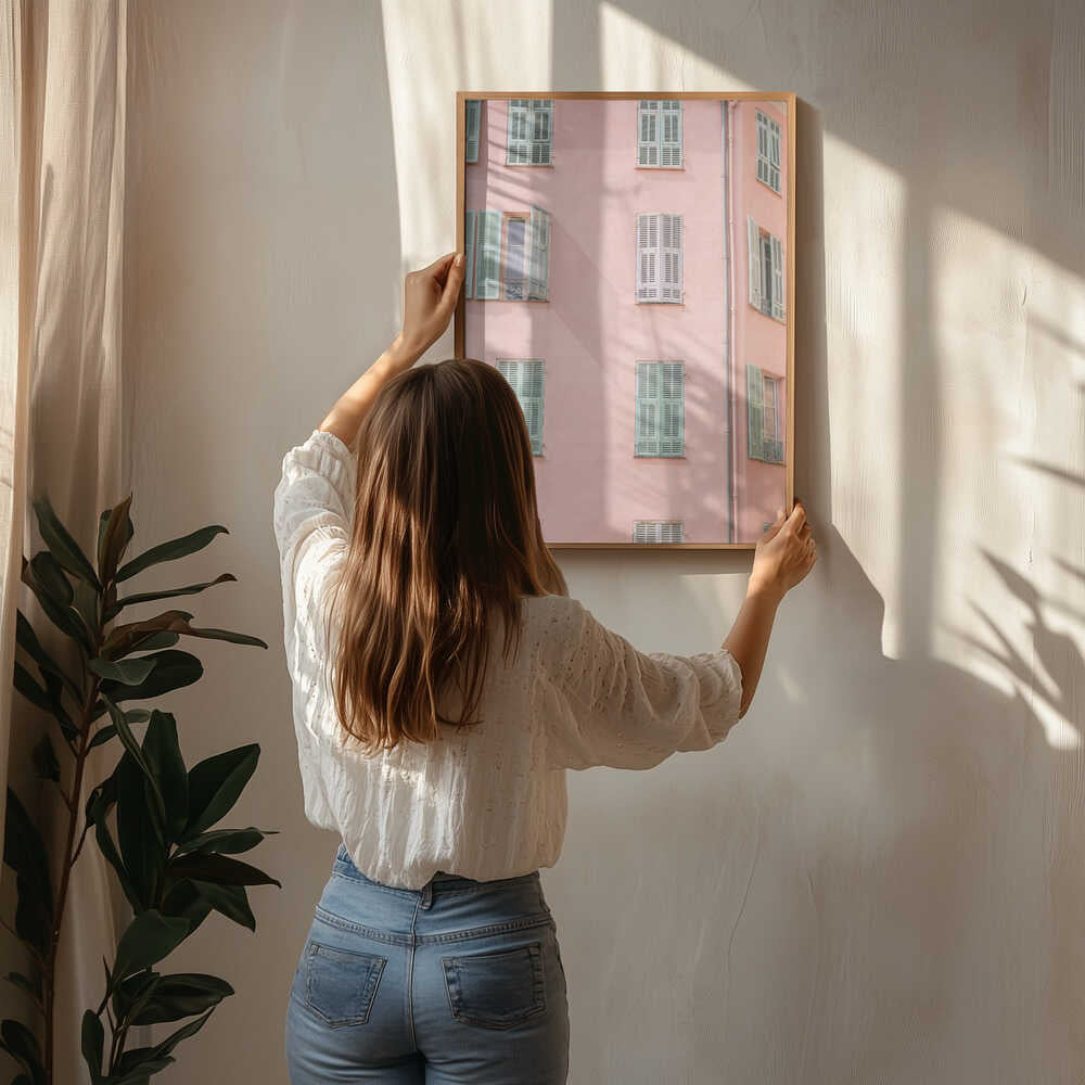 Pink Building Poster