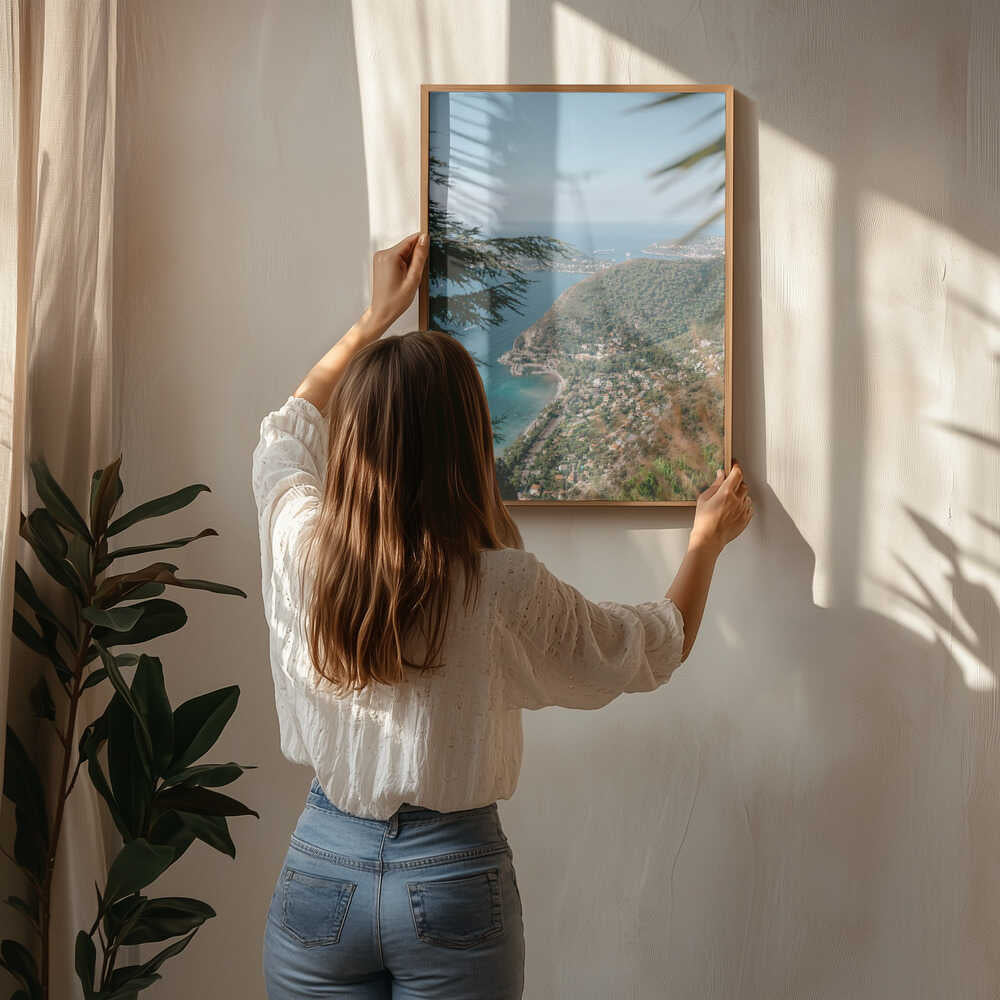 Green Hills And Turquoise Waters Poster