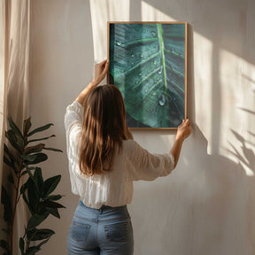 Rain Kissed Leaf Poster