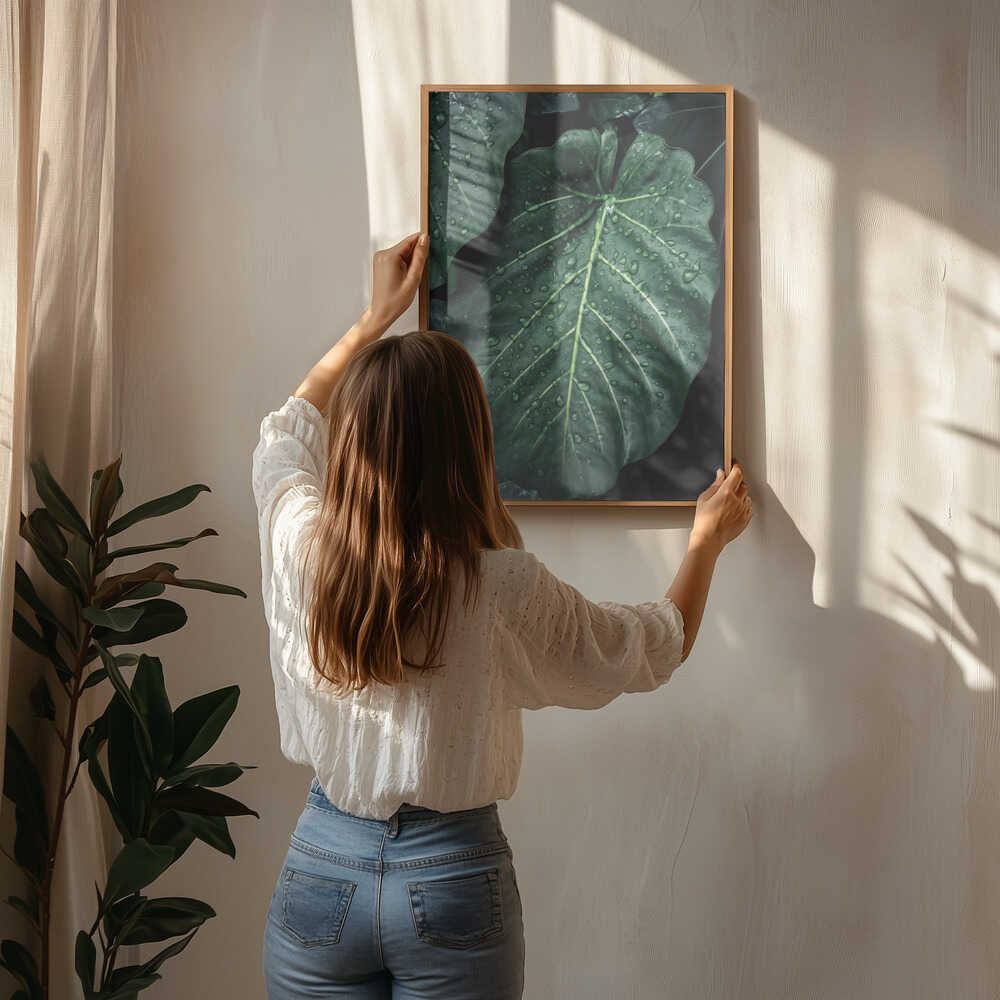 Rain Kissed Leaves Poster