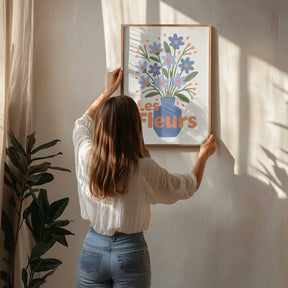 Charming Blue Blooms Poster