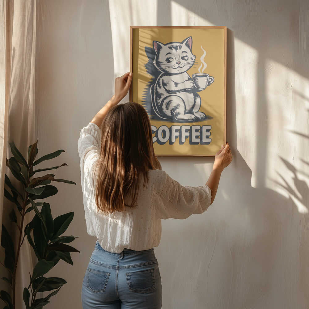 Cat Brew Delight Poster