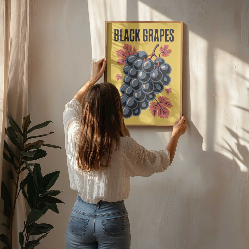 Grapes &amp; Leaves Poster