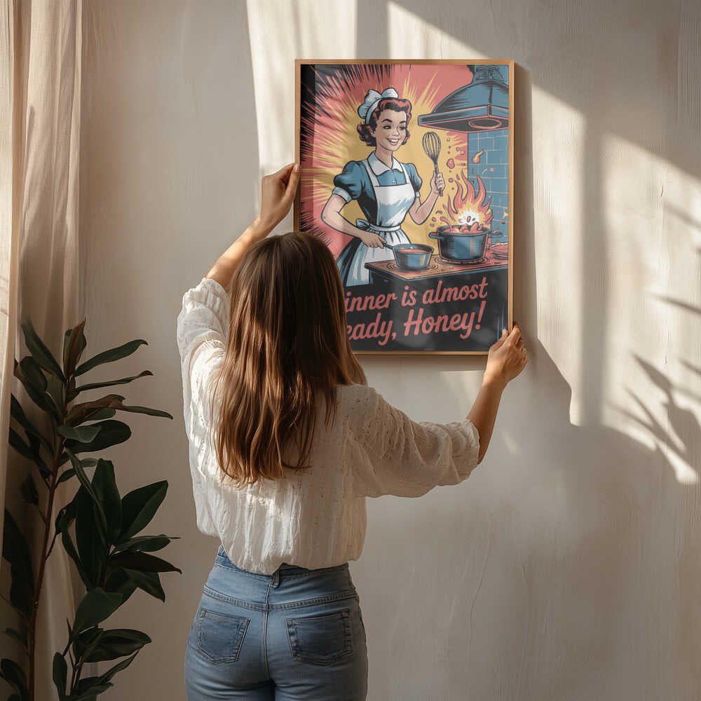 Retro Kitchen Whirl Poster