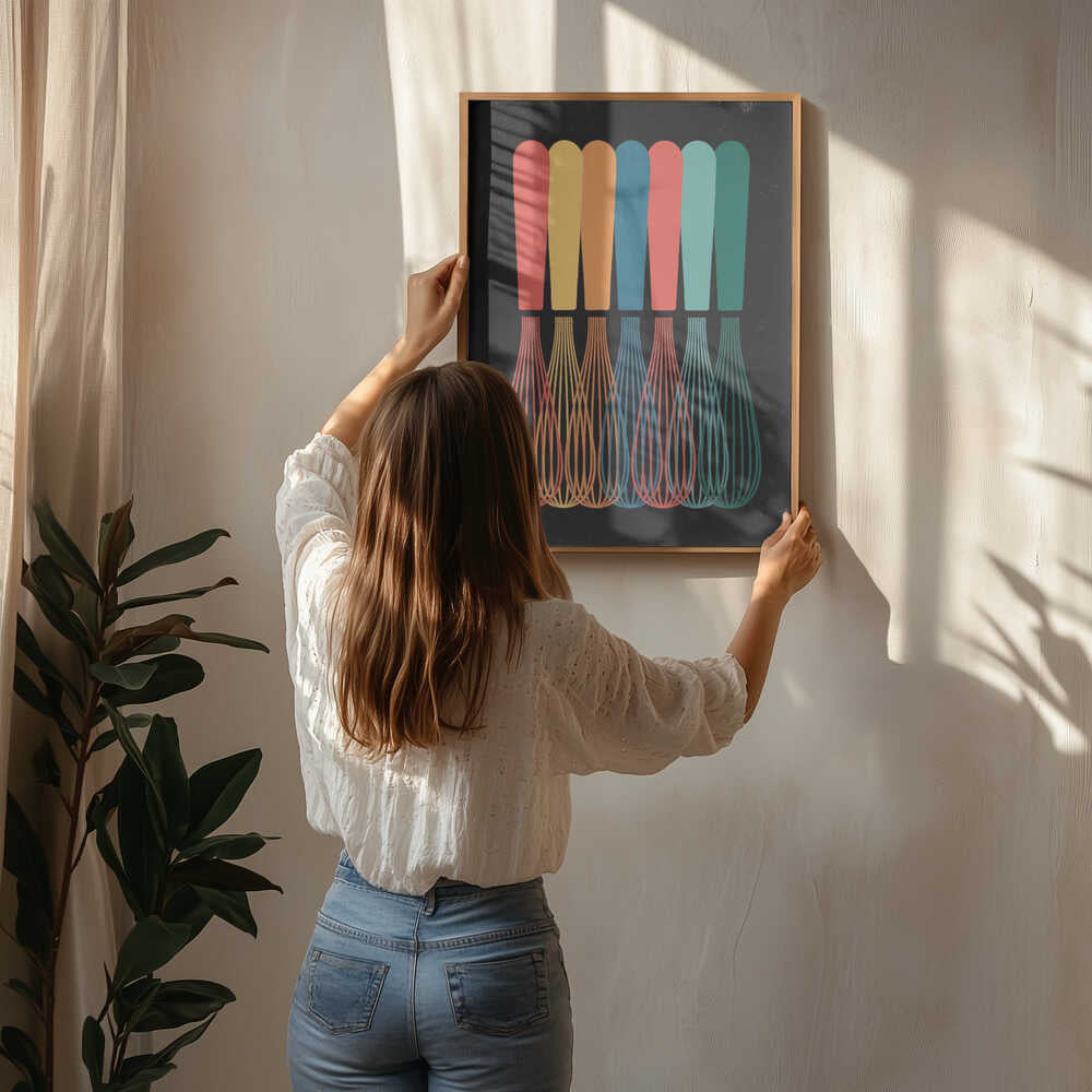 Vibrant Whisks Poster