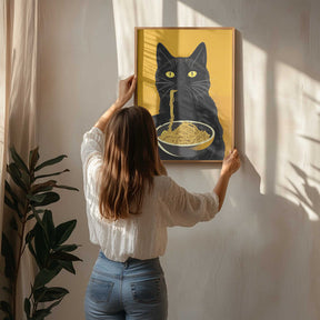 Noodle Cat No 2 Poster