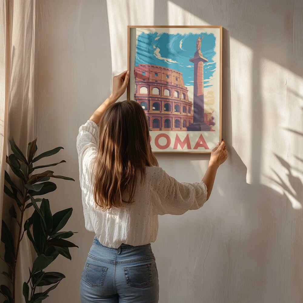 Roma Vintage Travel Poster Poster