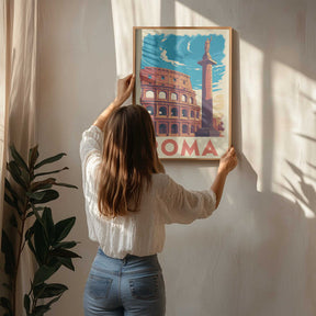 Roma Vintage Travel Poster Poster