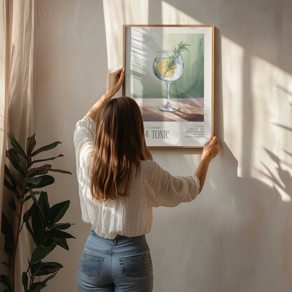 Classic Cocktails - Gin and Tonic Poster