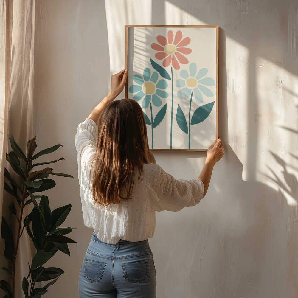 Boho Flowers Series No 6 Poster
