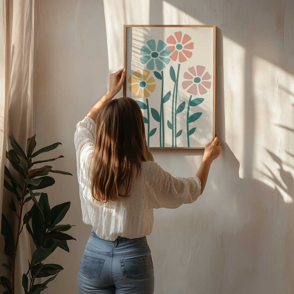 Boho Flowers Series No 5 Poster