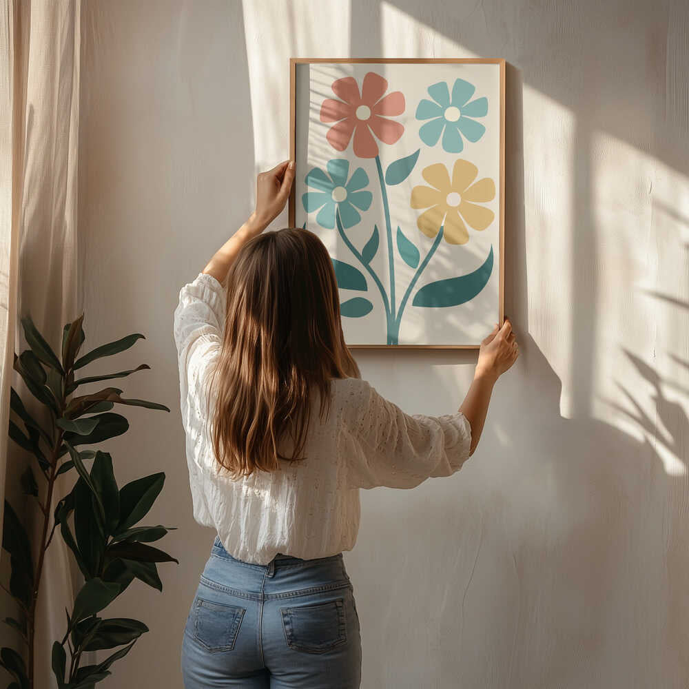 Boho Flowers Series No 4 Poster