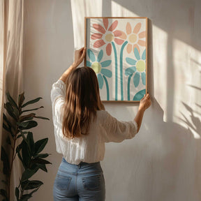 Boho Flowers Series No 2 Poster
