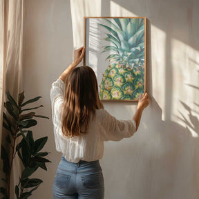 Pineapple Close Up Poster