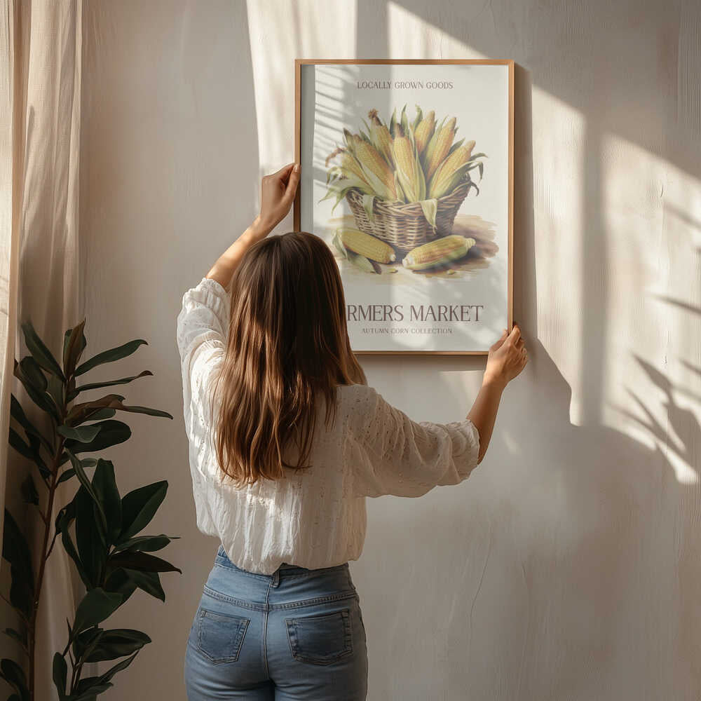 Farmers Market Corn Poster