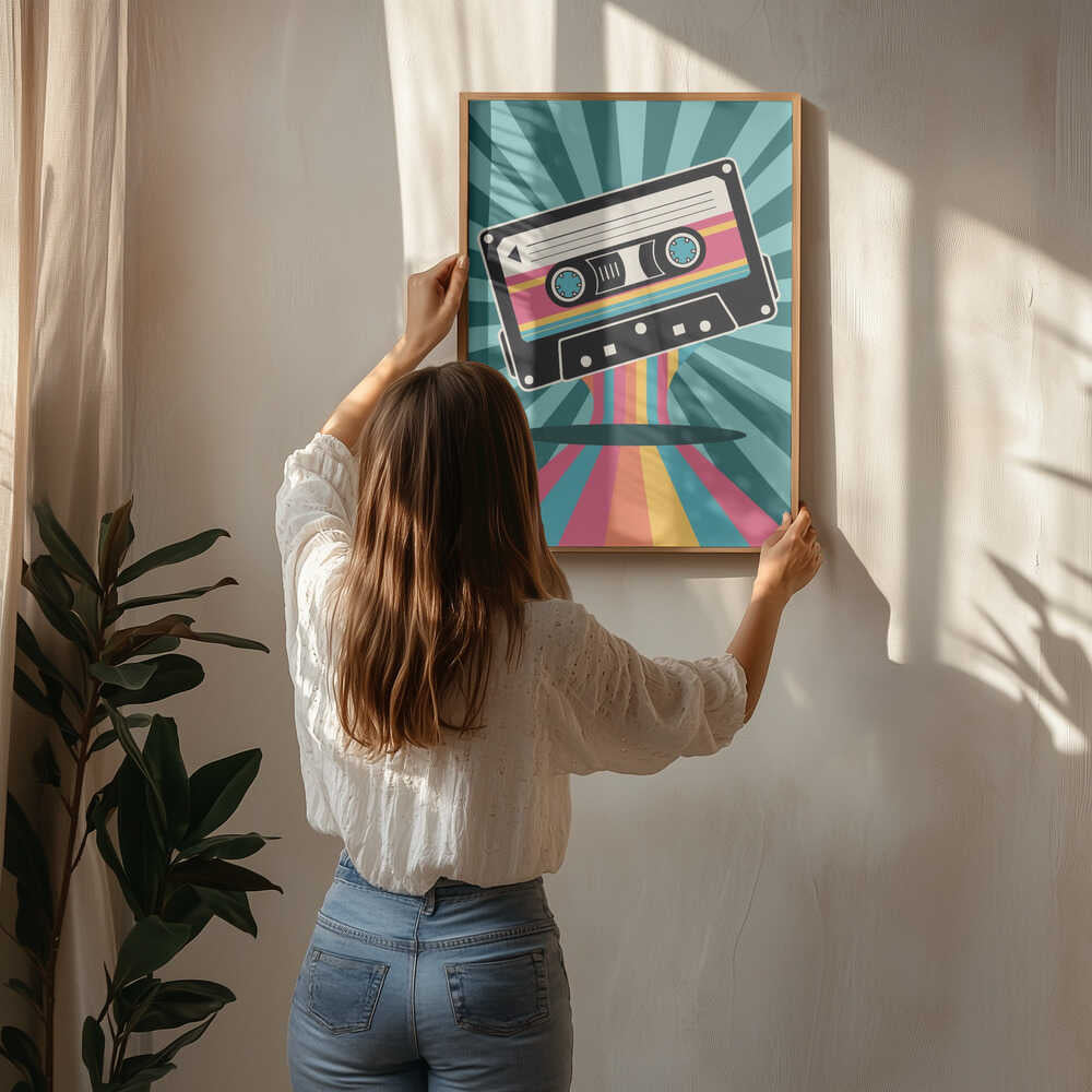 Colorful Cassette Poster