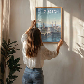 Zurich Travel Poster Poster