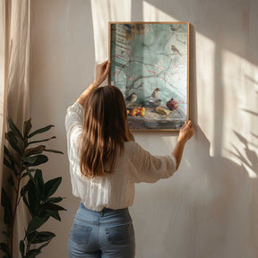 Blossoms and Birds Poster