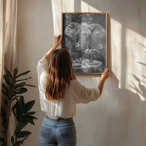 Elephant’s Doughnut Delight Poster