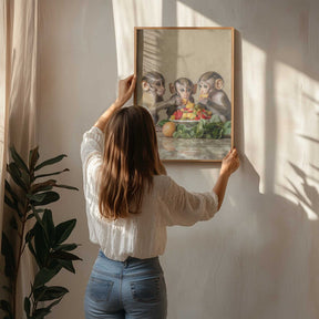 Little Monkey Feast Poster