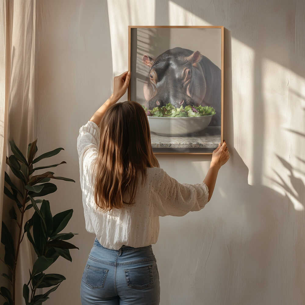 Hippo’s Green Feast Poster