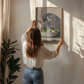 Hippo’s Green Feast Poster