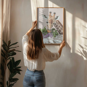 Giraffe’s Herbal Delight Poster