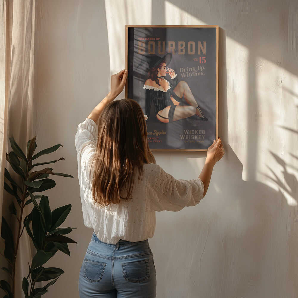 Babes of Bourbon October Halloween Witch Poster