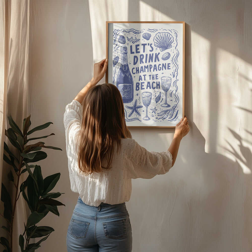 Let's Drink Champagne Poster