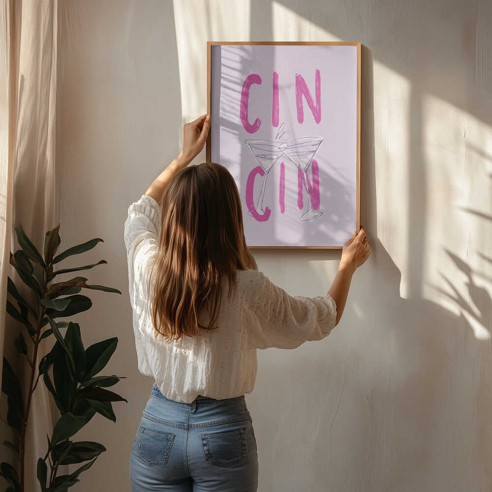 Cin Cin Pink Poster