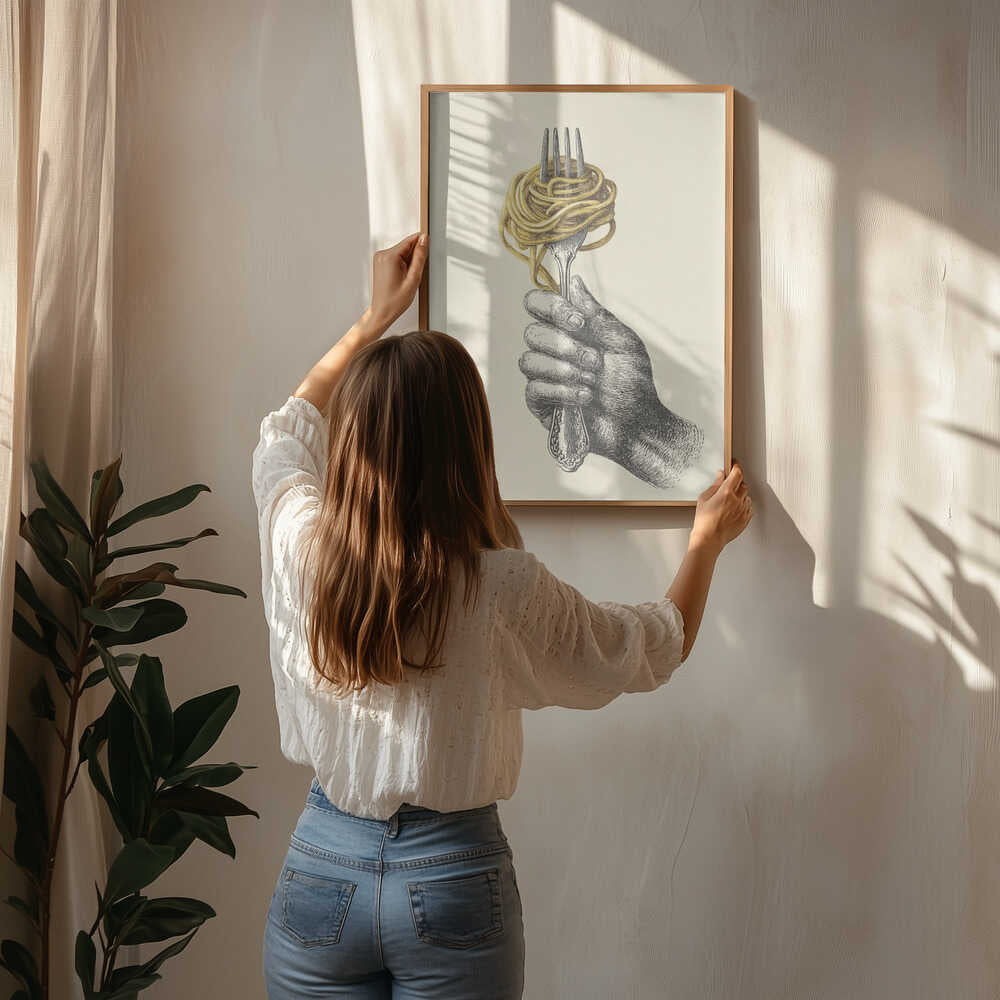 Spaghetti On a Fork Poster