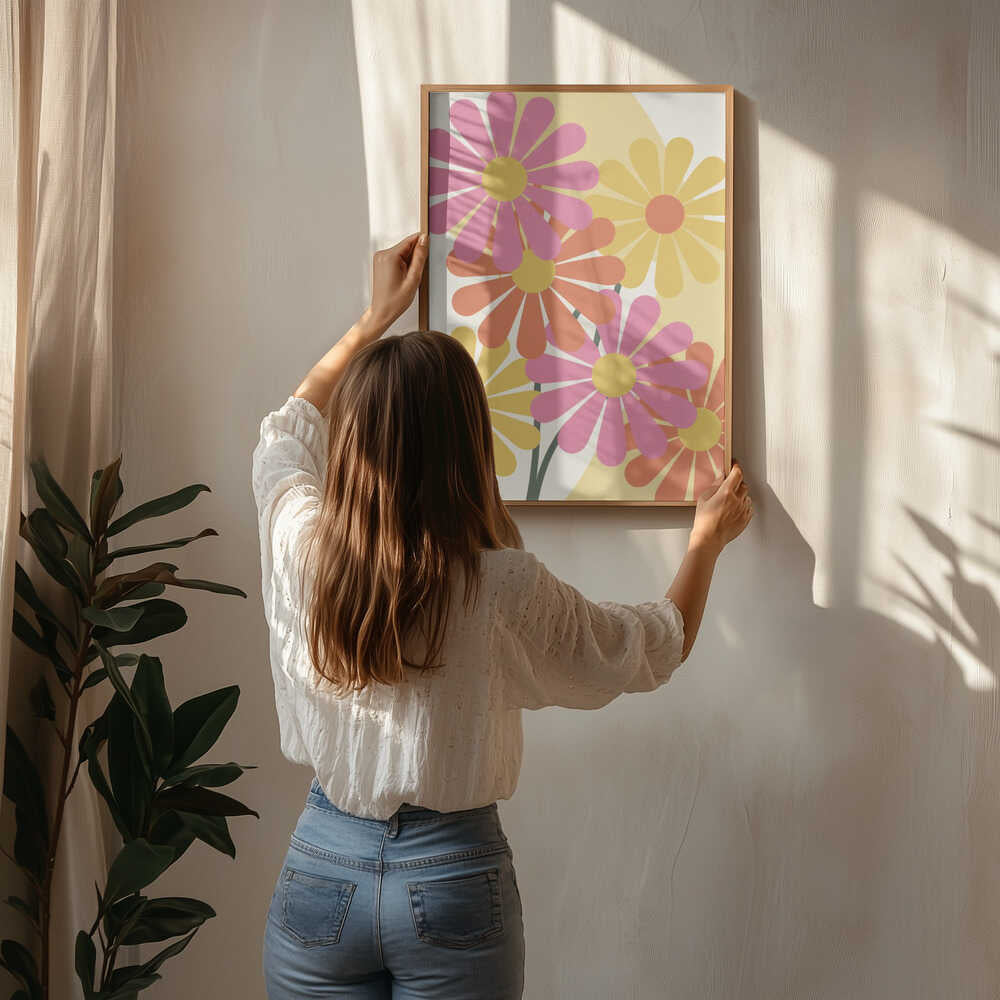 Happy Flowers Poster