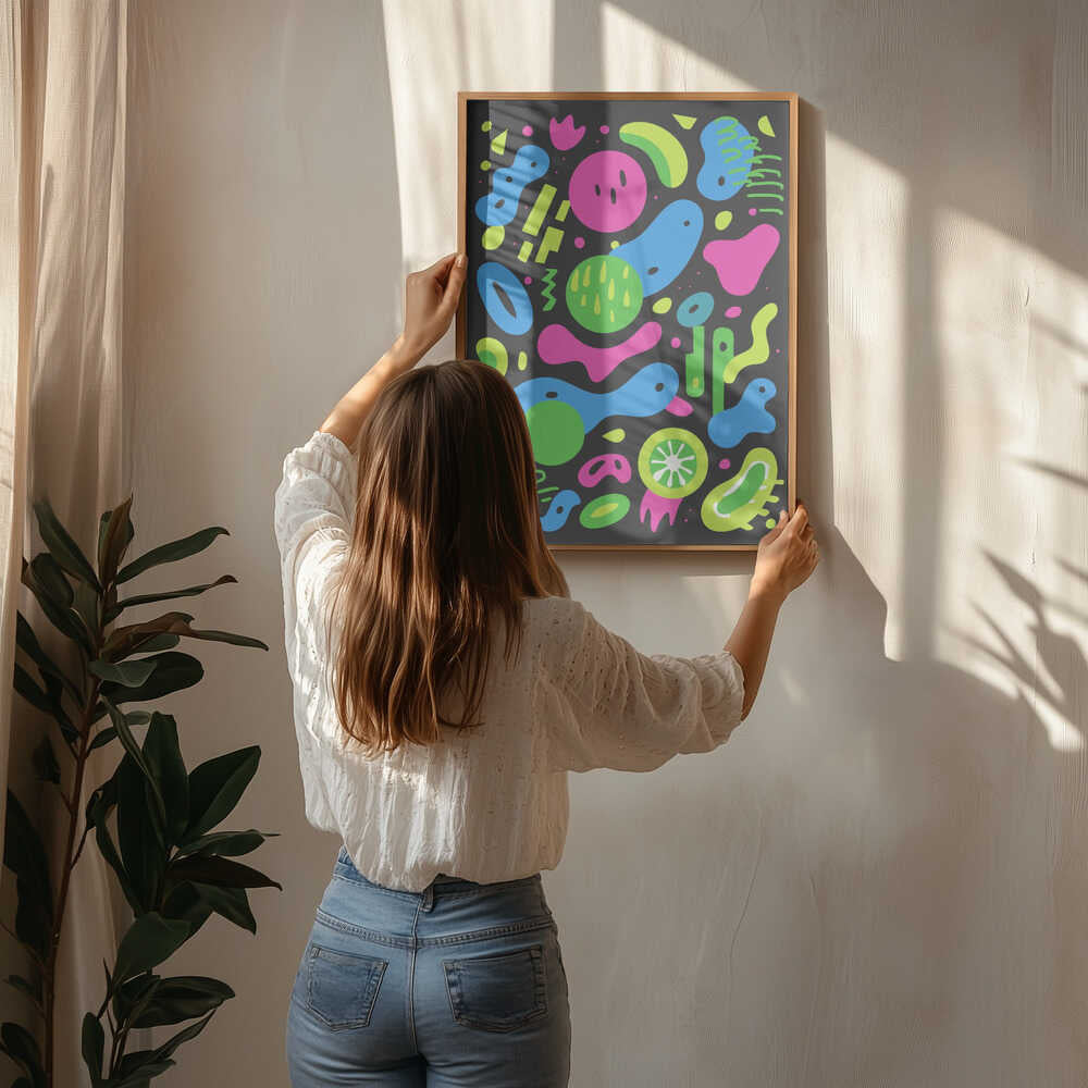 Neon Chaos Poster