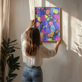 Neon Mosaic Poster