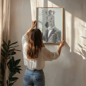 Zebra In Tuxedo Jacket Poster