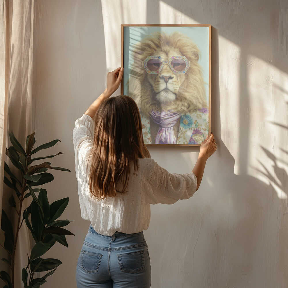 Groovy Lion Poster