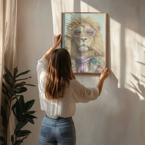 Groovy Lion Poster