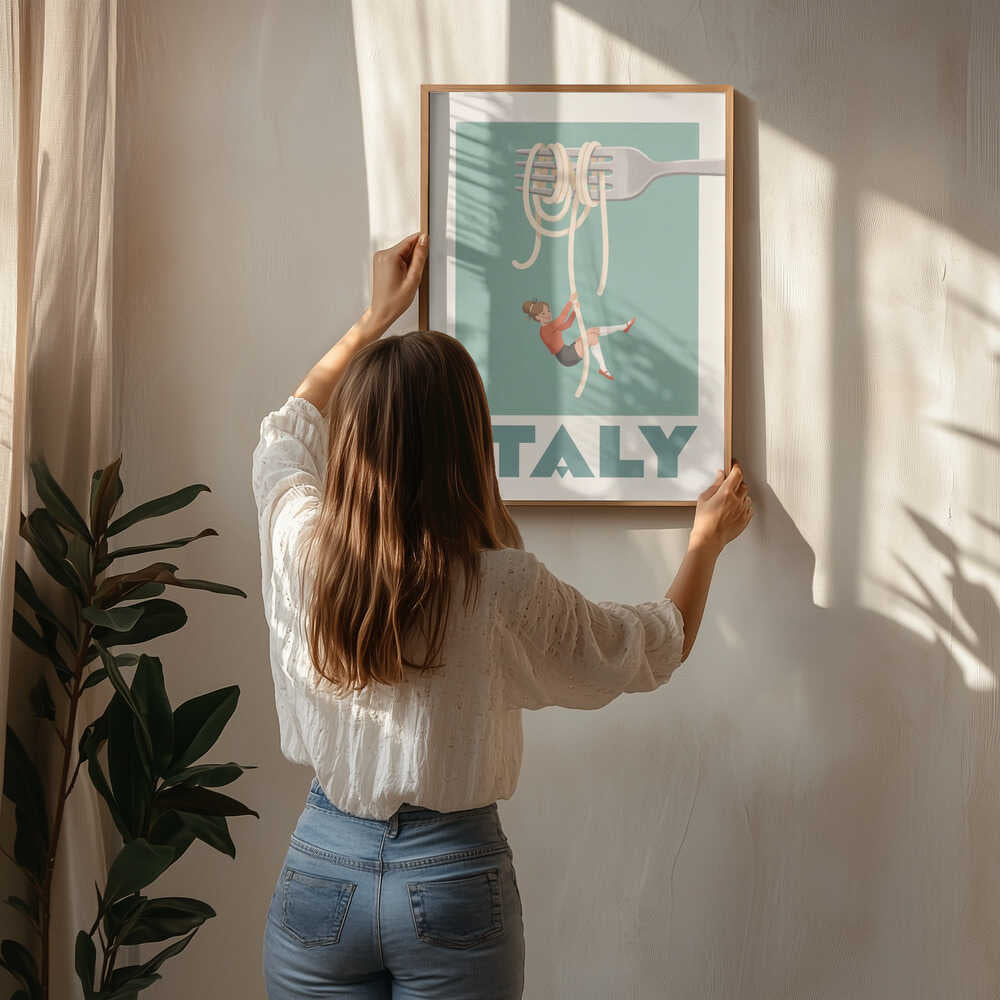 Italy Pasta Swing Poster