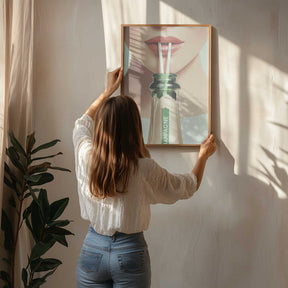 Champagne and Straws Poster