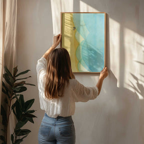 Relaxed Beach Walk Along the Sea Poster